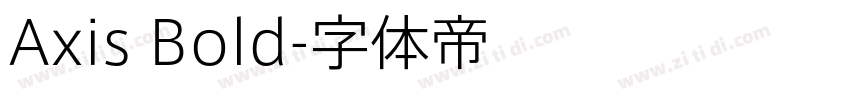 Axis Bold字体转换